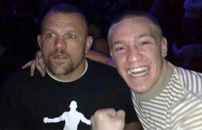 Young Conor McGregor with a friend