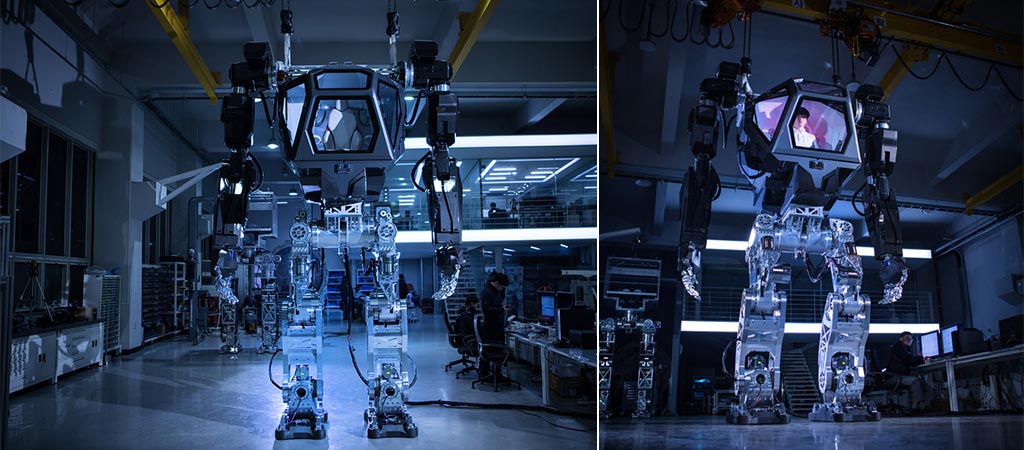 Two different views of the Hankook Mirae Method-2 Robot Suit