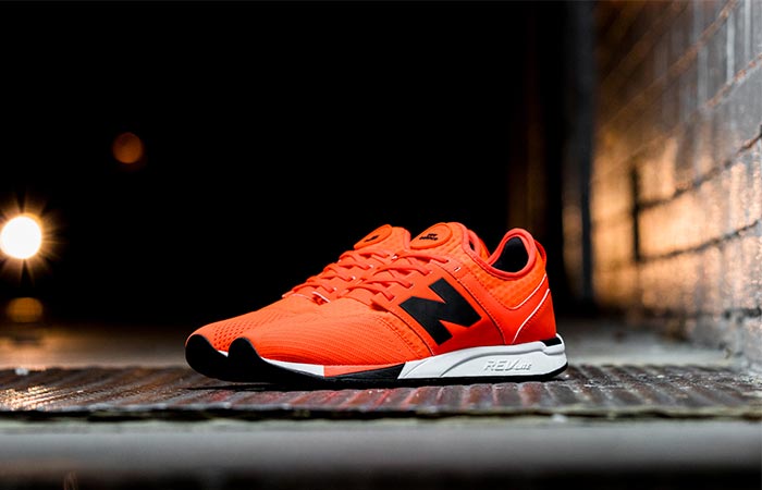 orange new balance 247 sport shoes
