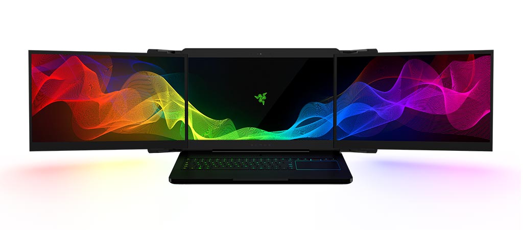 Razer Project Valerie front view with screens extended