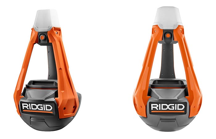 Two different views of the RidGid GEN5X Hybrid Upright Area Light 