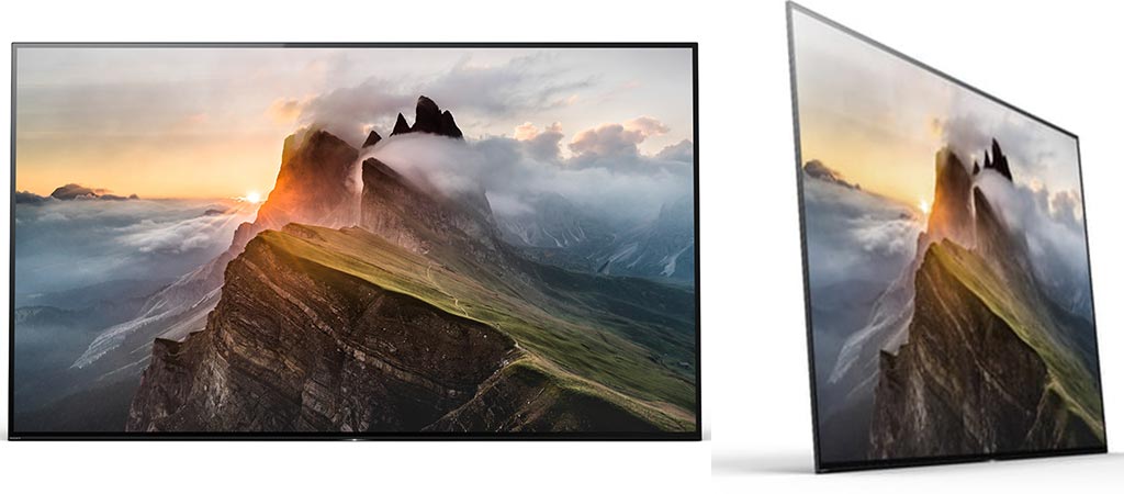 Two different views of the Sony Bravia A1E OLED