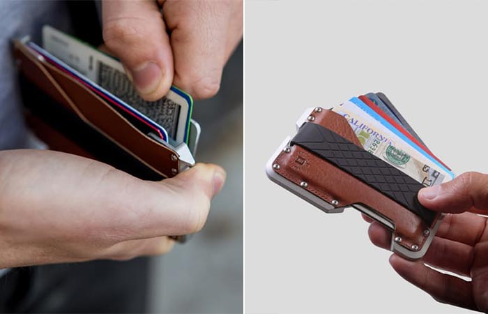 two images of brown Dango Dapper Wallet