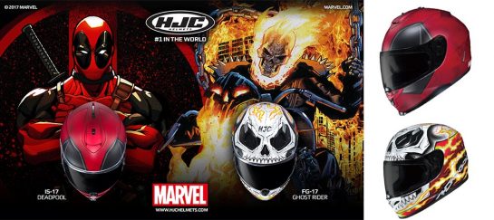 HJC Helmets Deadpool And Ghost Rider Editions