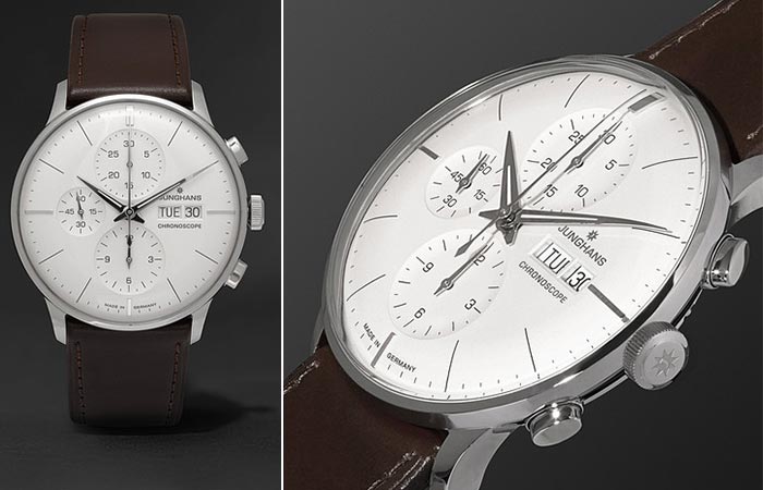 Two different views of the Junghans Meister Chronoscope