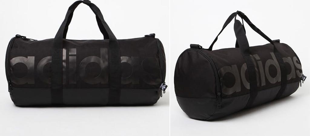 Two different views of the Adidas Santiago Roll Duffel Bag