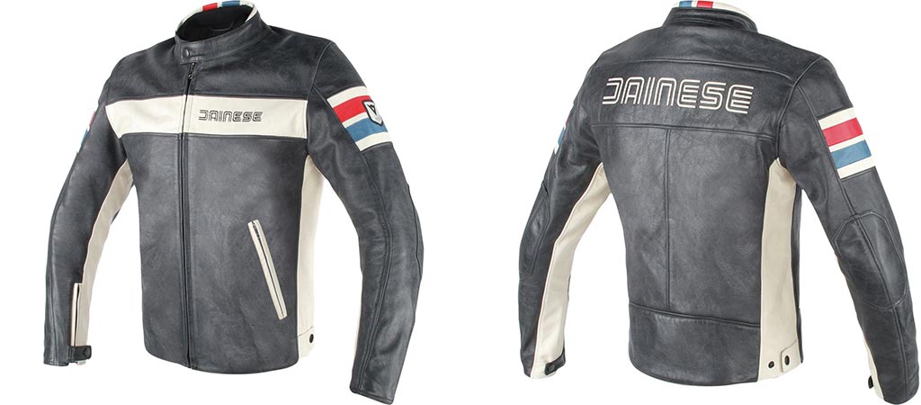 Front and back view of the Dainese HF D1 Leather Jacket