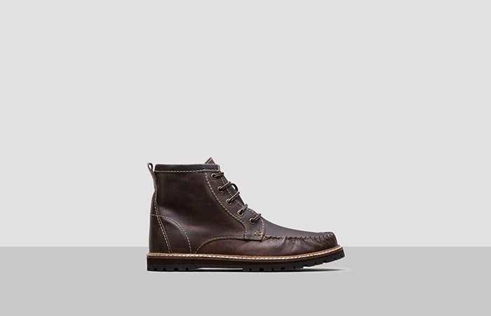 brown eather boot from the side