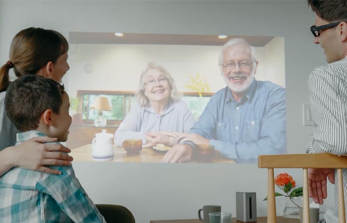 Video call being made on the Xperia Touch