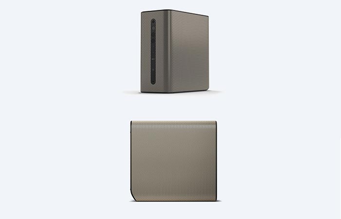 A front view and a side view of the Xperia Touch