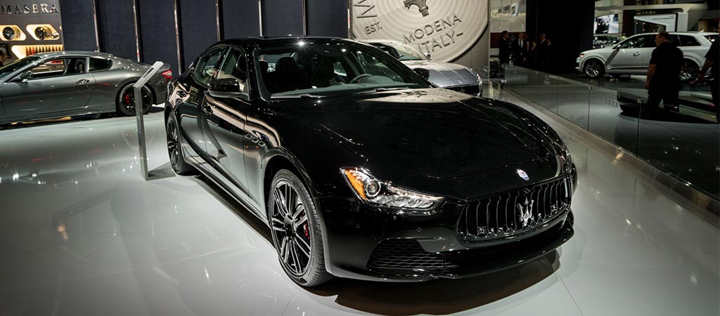 Front view of the 2017 Maserati Ghibli Nerissimo Edition