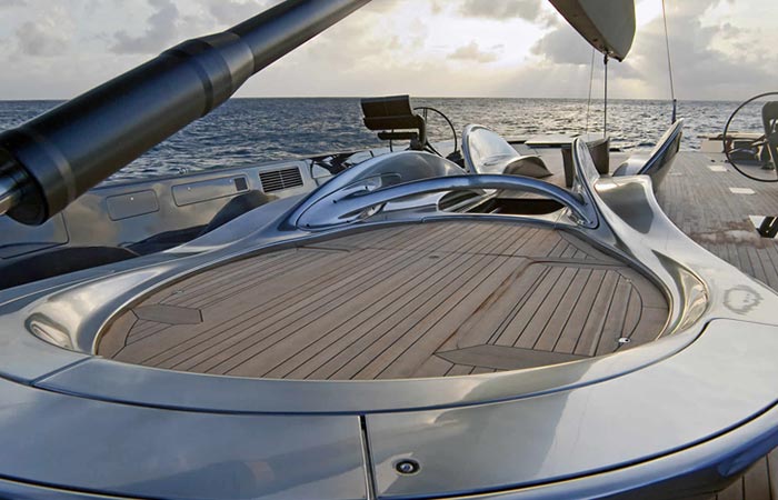 Deck of the Angel’s Share Luxury Superyacht 
