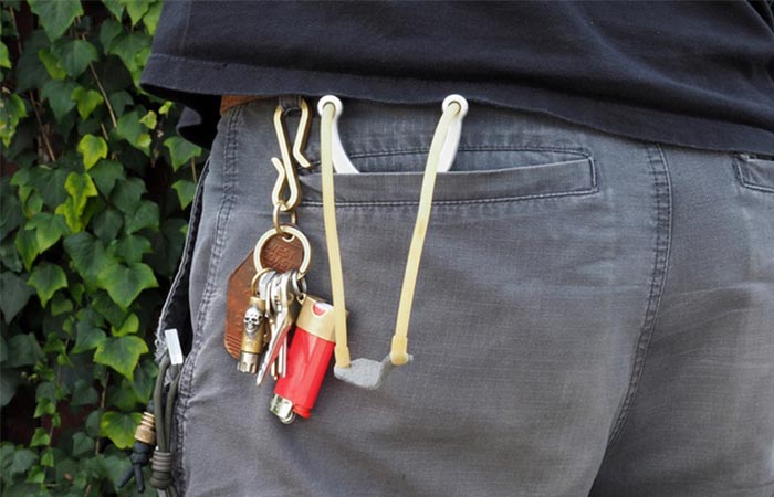 Man carrying the BRNLY SlingPop in his pocket