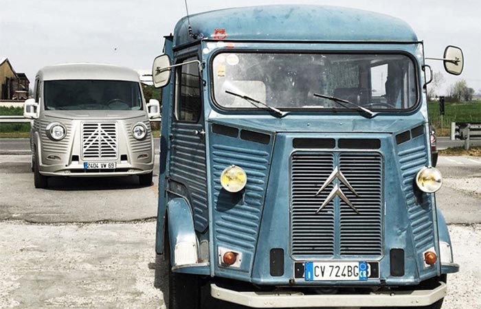Old and new models of the Citroën Type H 