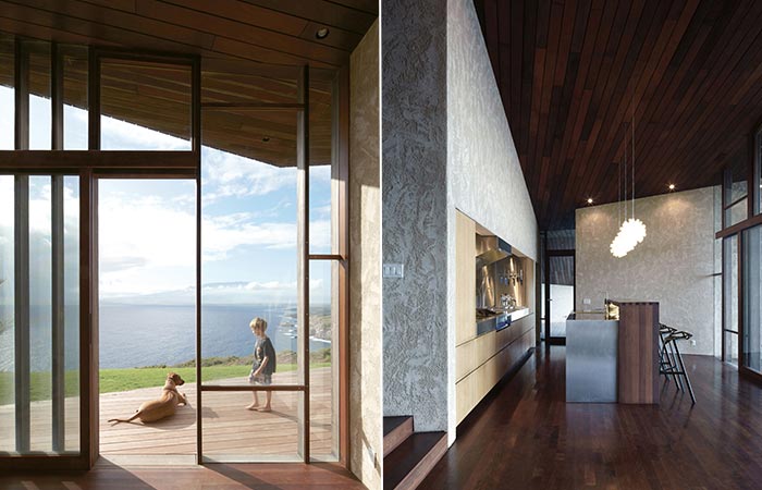 two images of Clifftop House Maui