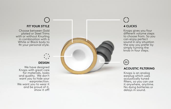features of Knops ear plugs