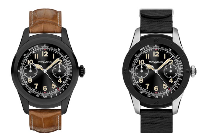 Two different versions of the Montblanc Summit Smartwatch