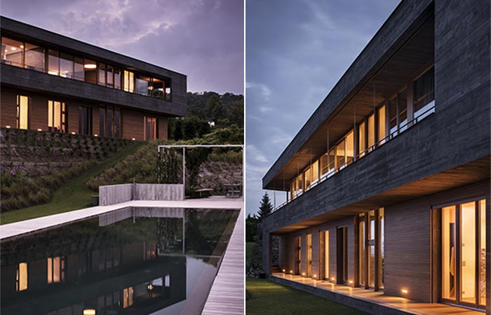 two images of Comano Villa